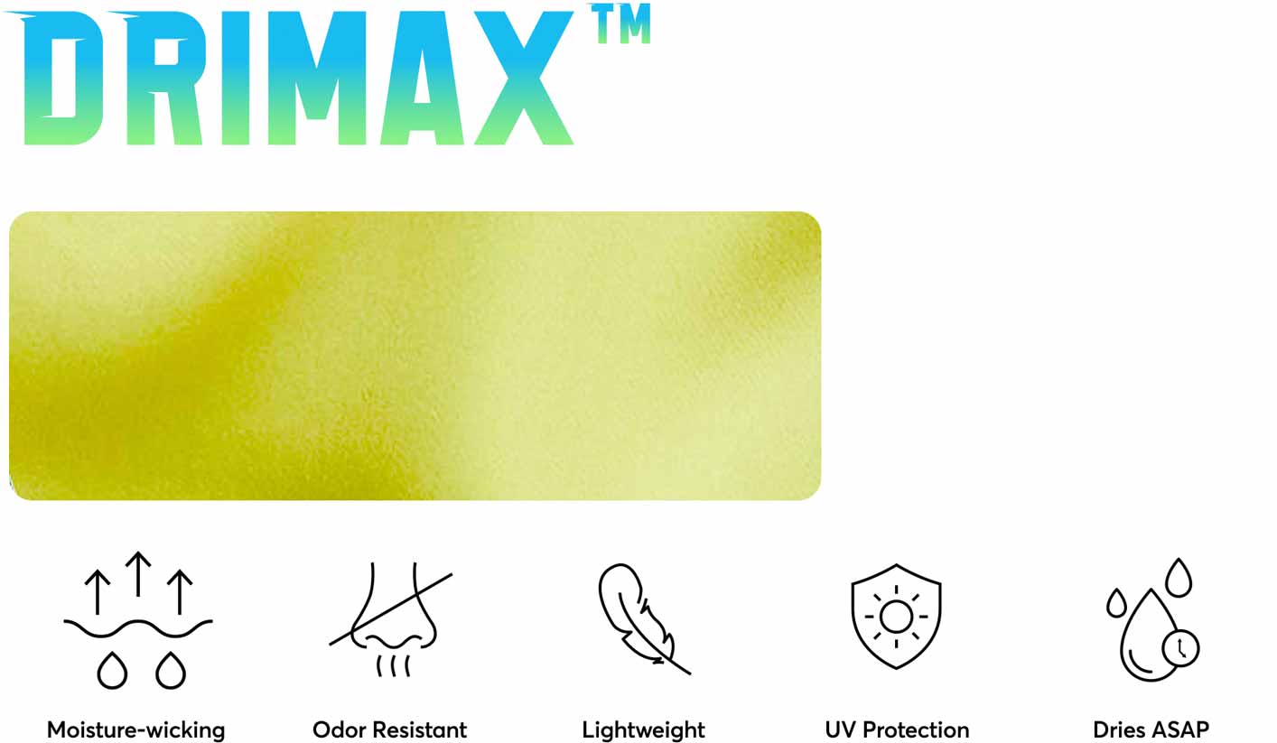 Drimax Endurance Sweat Wicking Quick Dry Fabric Technology