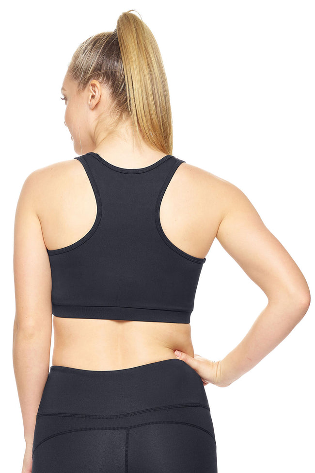 Expert Brand Wholesale Airstretch™ KOA Racerback Sports Bra in Black image 3#black