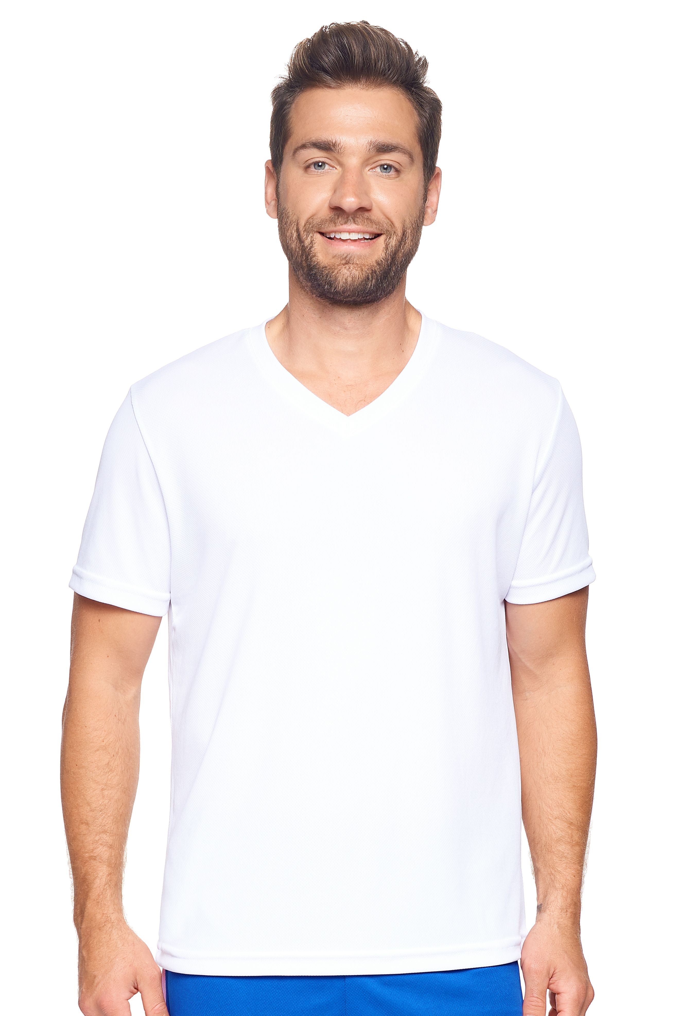 AJ802🇺🇸 Oxymesh™ V-Neck Tec Tee - Expert Brand #WHITE