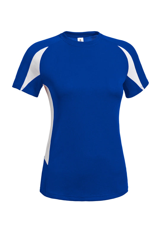 Expert Brand Wholesale Women's Oxymesh Crossroad Tee Performance Made in USA royal blue#royal-blue