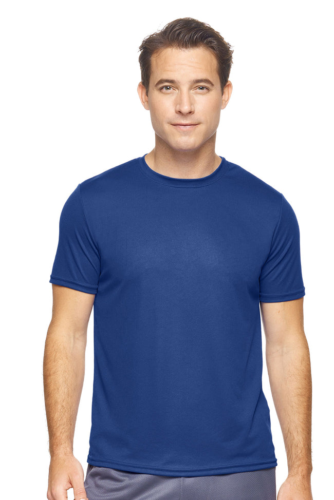 Expert Brand Wholesale Men's Oxymesh Tec Tee Performance Fitness Running Shirt in Navy#navy