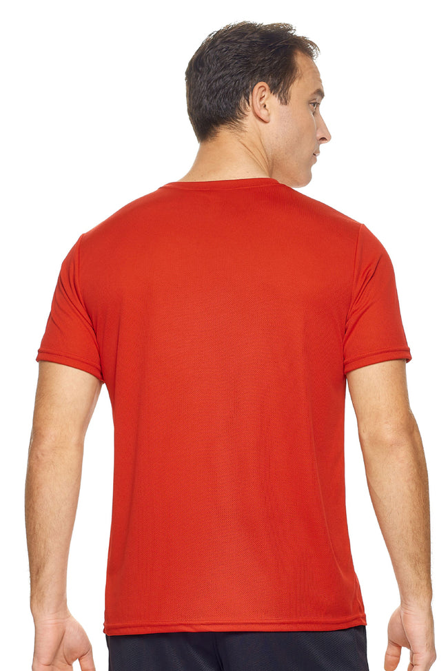 Expert Brand Wholesale Men's Oxymesh Tec Tee Performance Fitness Running Shirt in Red#red
