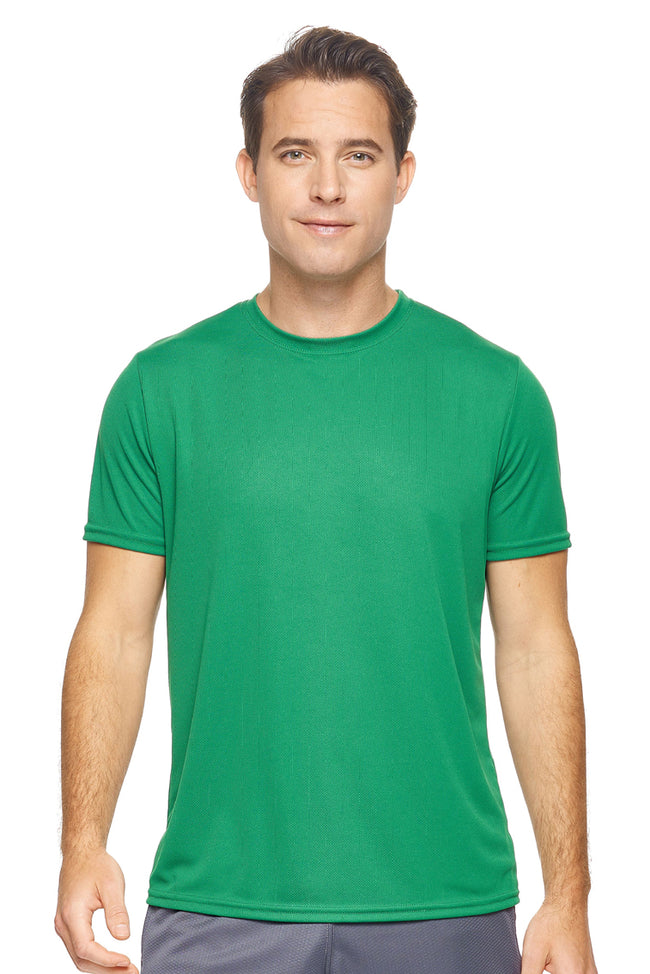 AJ801D🇺🇸 Oxymesh™ Crewneck Tec Tee - Expert Brand #KELLY GREEN