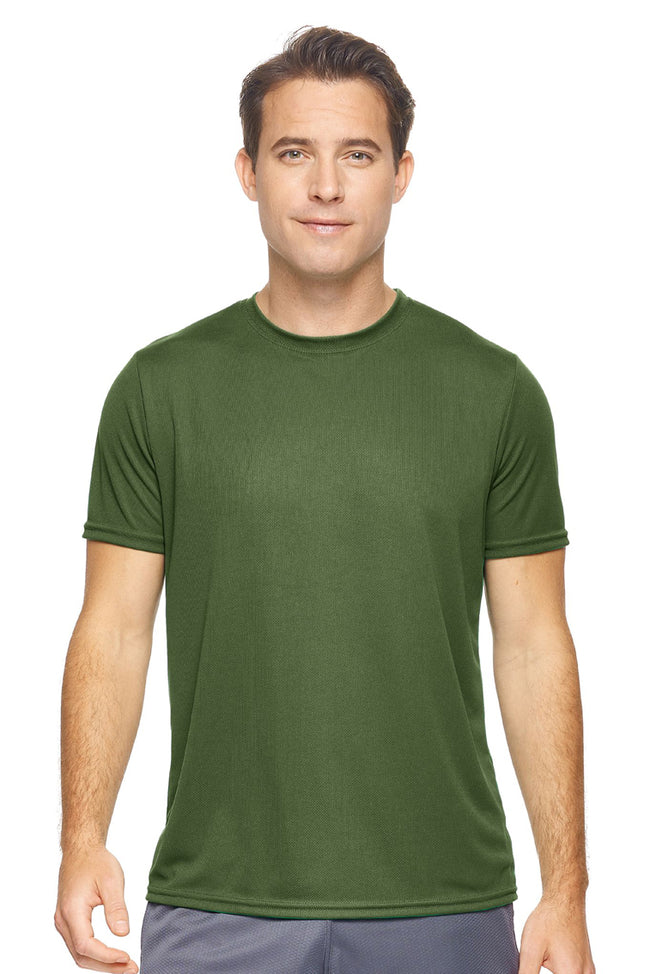 AJ801D🇺🇸 Oxymesh™ Crewneck Tec Tee - Expert Brand #MILITARY GREEN