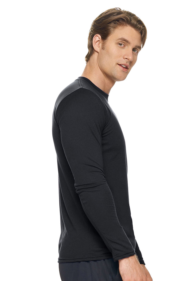Expert Brand Wholesale Men's In the Field Outdoors Long Sleeve Tee Made in USA PT808 Black Image 2#black