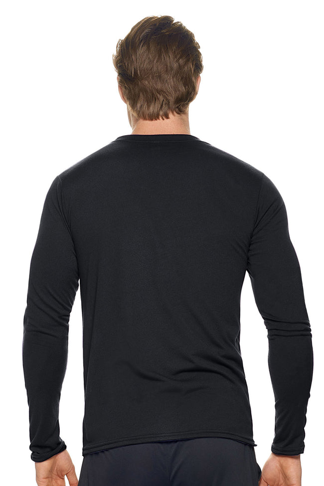 Expert Brand Wholesale Men's In the Field Outdoors Long Sleeve Tee Made in USA PT808 Black Image 3#black