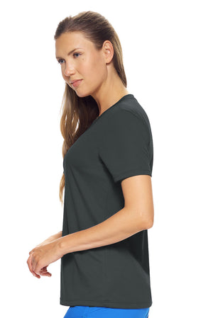 Expert Brand Women's Oxymesh™ V-Neck Tec Tee in graphite image 2#graphite