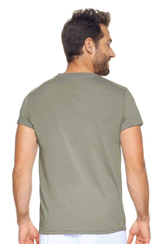 Expert Brand Wholesale Men's In the Field Outdoor Performance Tee Made in USA PT808 Army Gray Image 2#army-gray