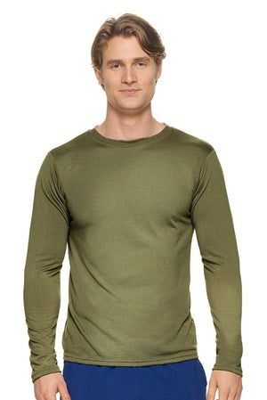 Expert Brand Wholesale Men's In the Field Outdoors Long Sleeve Tee Made in USA PT808 Tan 499#tan-499