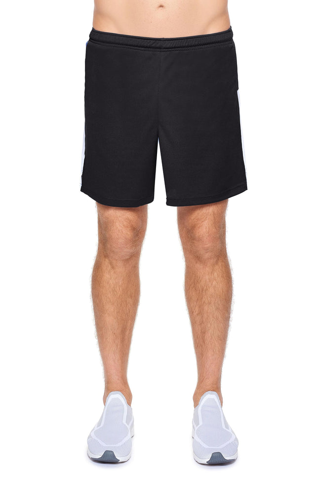 Expert Brand Wholesale Blanks Made in USA Men's Oxymesh™ Premium Shorts in black#black