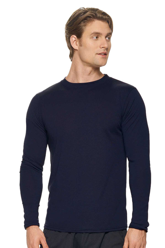 Expert Brand Wholesale Men's In the Field Outdoors Long Sleeve Tee Made in USA PT808 Army Blue#army-blue
