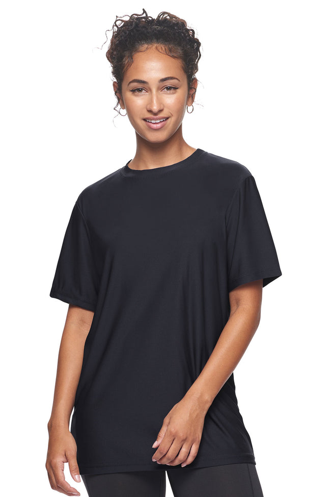 Expert Brand Wholesale Made in USA Recycled Polyester Repreve Performance Tee Unisex RP801U Black image 4#black