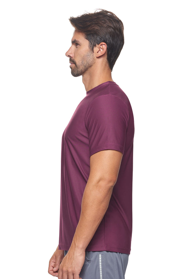 Expert Brand Wholesale Made in USA Recycled Polyester REPREVE Performance Tee Unisex Merlot Image 2#merlot