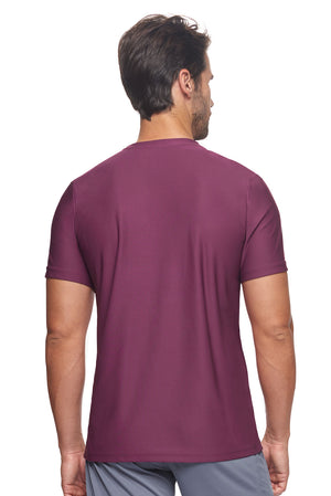 Expert Brand Wholesale Made in USA Recycled Polyester REPREVE Performance Tee Unisex Merlot Image 4#merlot