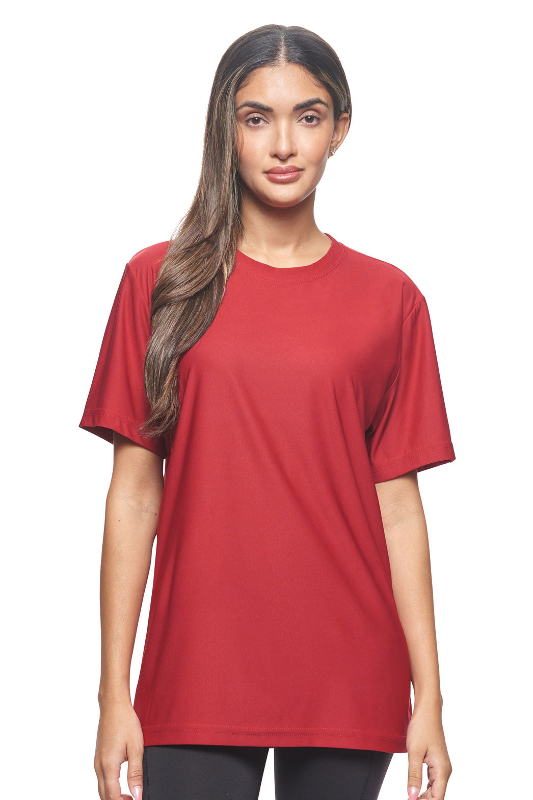 Expert Brand Wholesale Made in USA Recycled Polyester Repreve Performance Tee Unisex RP801U Poinsettia image 4#poinsettia