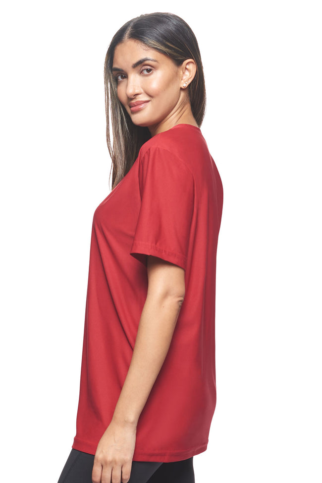 Expert Brand Wholesale Made in USA Recycled Polyester Repreve Performance Tee Unisex RP801U Poinsettia image 5#poinsettia