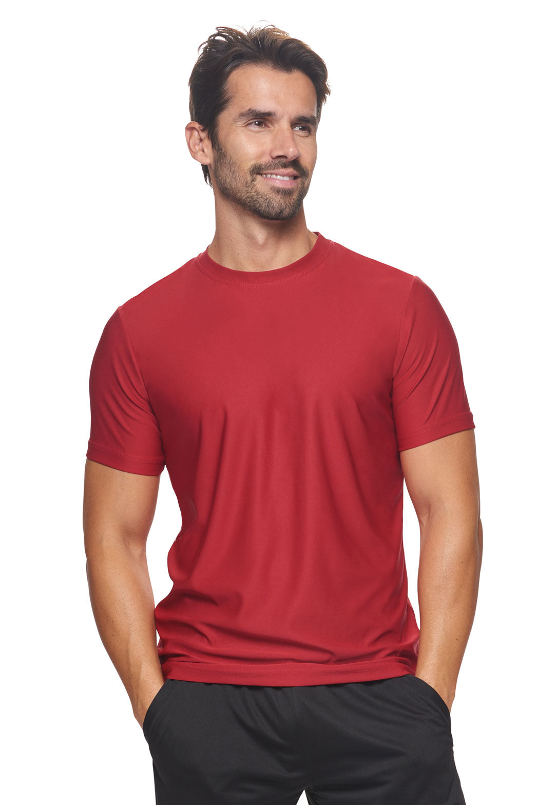 Expert Brand Wholesale Made in USA Recycled Polyester Repreve Performance Tee Unisex RP801U Poinsettia#poinsettia