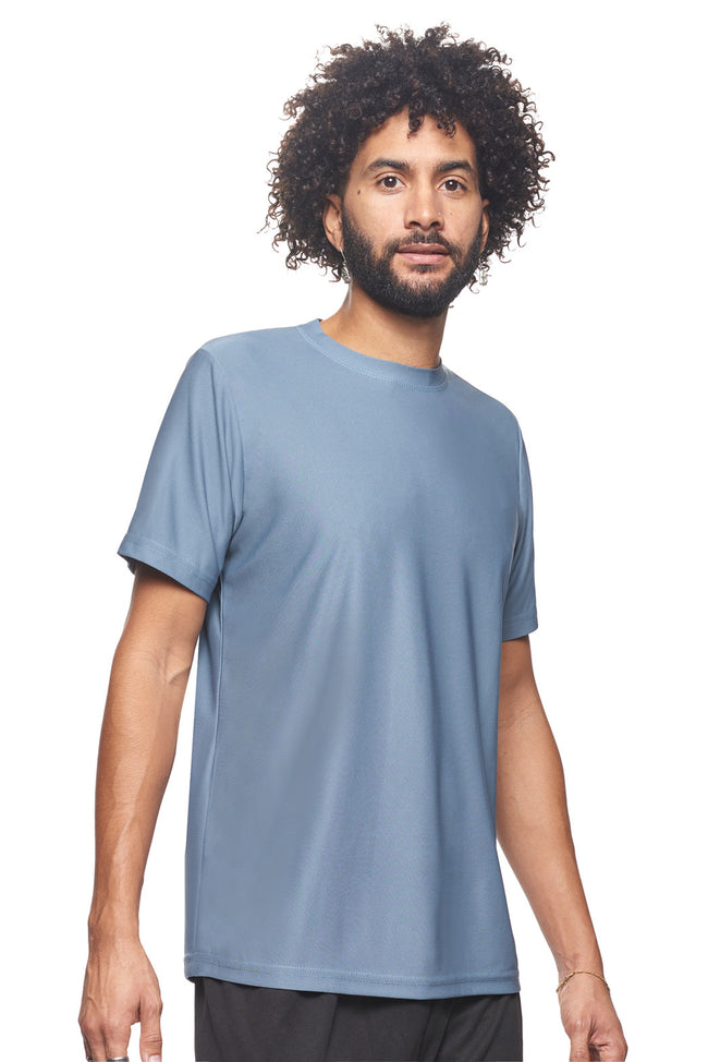 Expert Brand Wholesale Made in USA Recycled Polyester Repreve Performance Tee Unisex RP801U Tahoe#tahoe