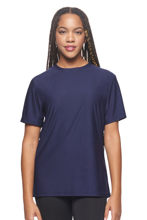 Expert Brand Wholesale Made in USA Recycled Polyester Repreve Performance Tee Unisex Twilight Image 4#twilight