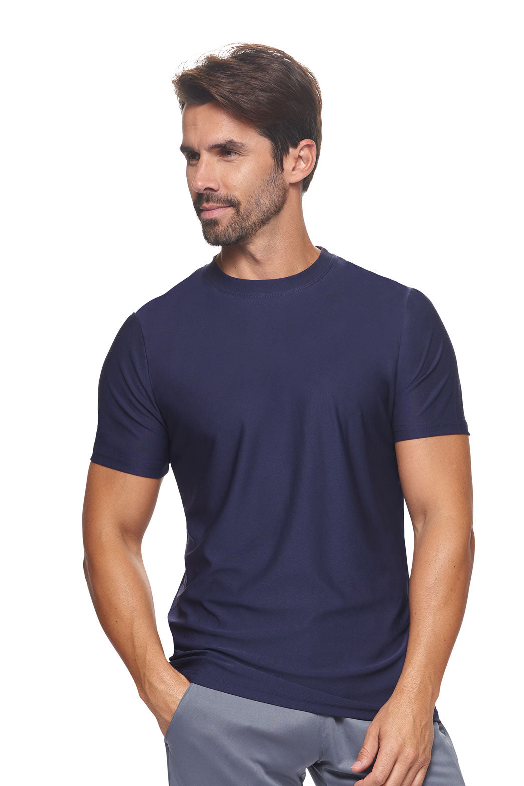 Expert Brand Wholesale Made in USA Recycled Polyester Repreve Performance Tee Unisex Twilight#twilight
