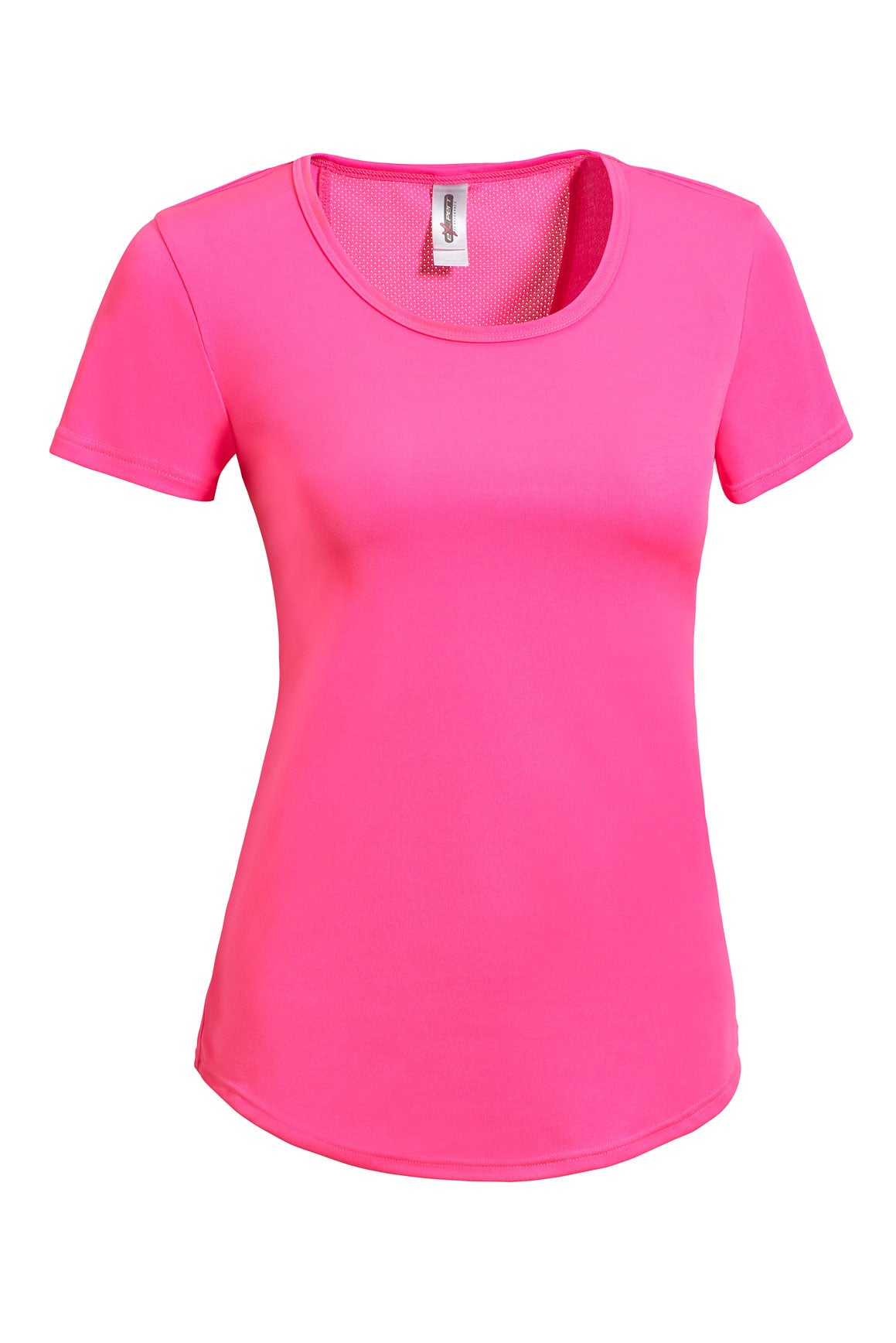 Expert Brand Wholesale Women's DriMax Angel Mesh Cinch Back Tee Hot Pink #hot-pink
