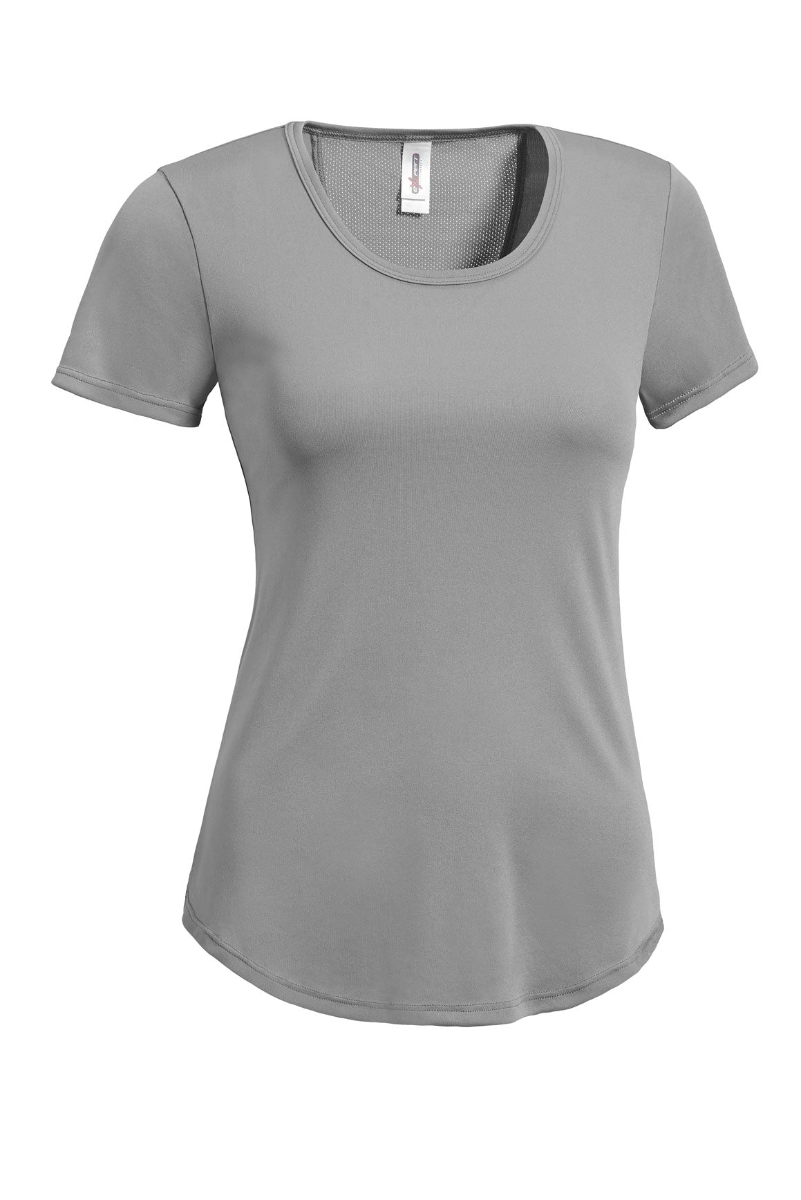 Expert Brand Wholesale Made in USA Women's Angel Mesh Cinch Tee AI233 in Steel#steel
