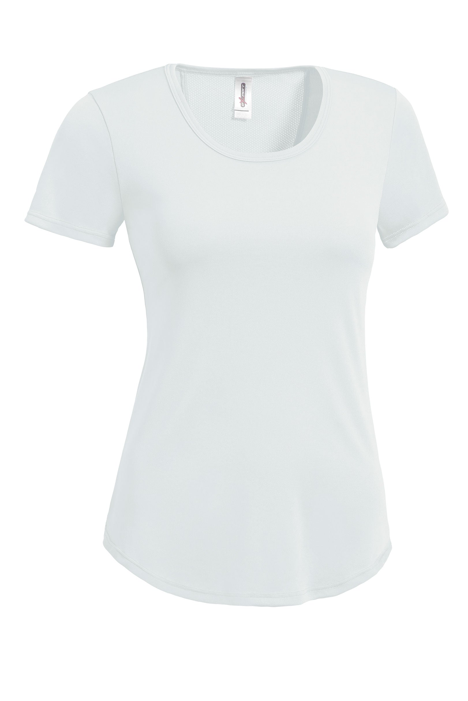 Expert Brand Wholesale Women's DriMax Angel Mesh Cinch Back Tee white #white