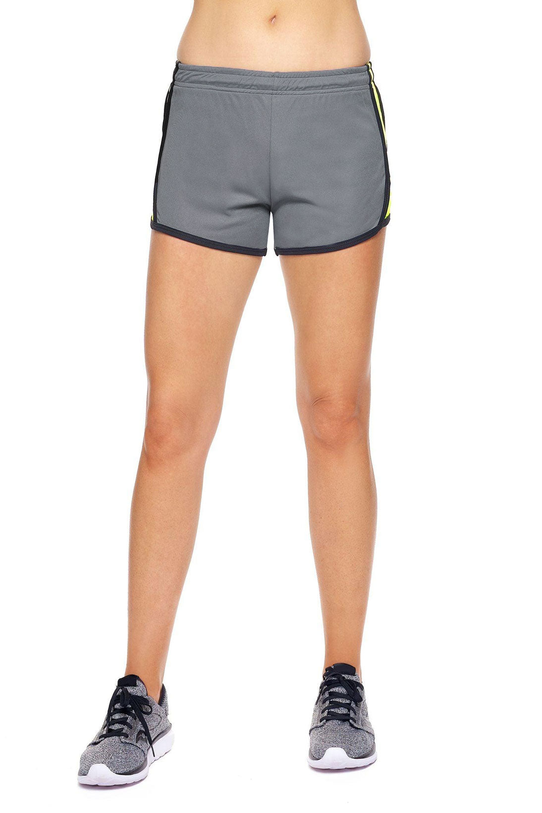 Expert Brand Wholesale Women's DriMax Go Active Shorts Made in USA AI1046 steel#steel