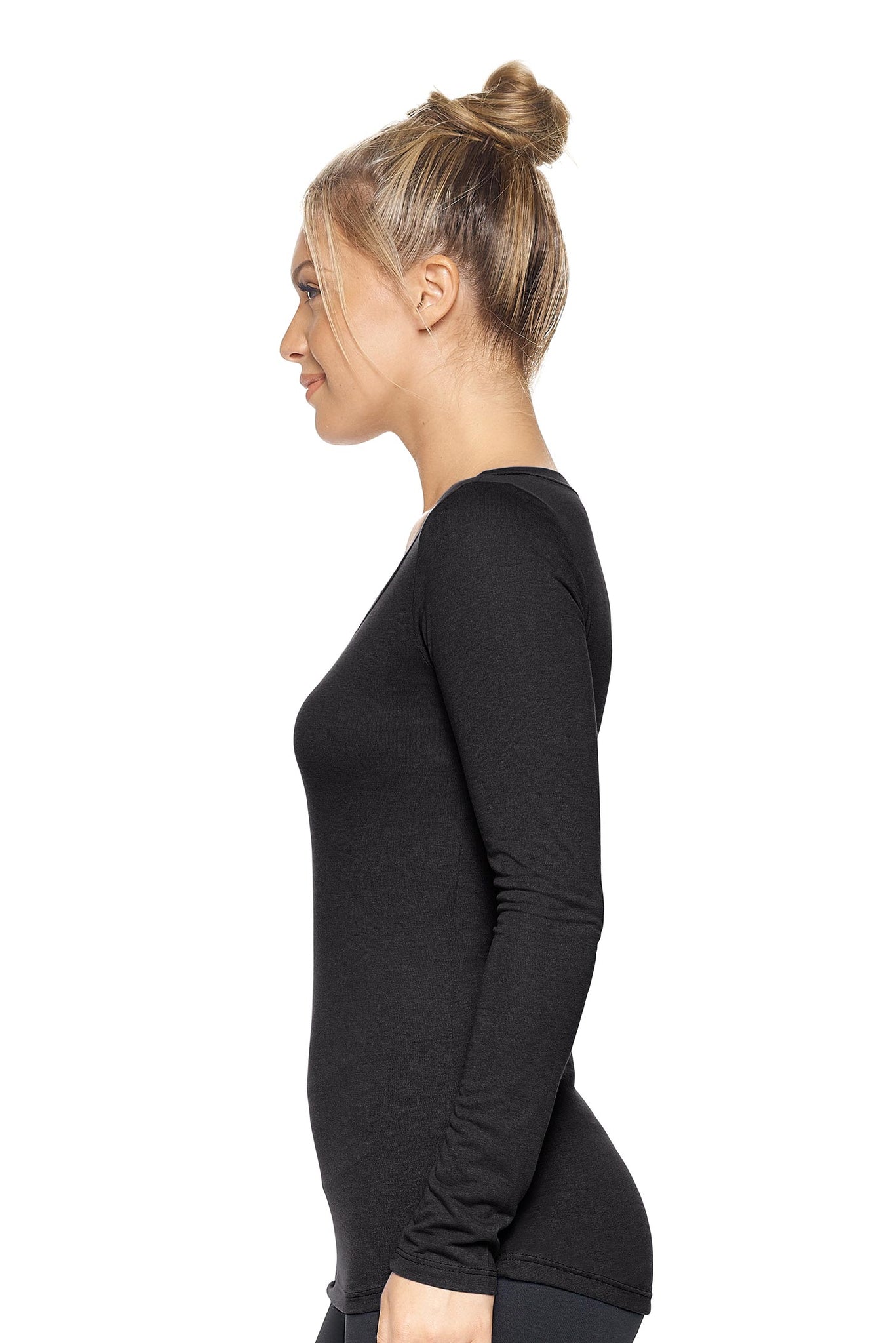AB361🇺🇸 TriTec™ Long Sleeve Scoop Neck - Expert Brand #BLACK