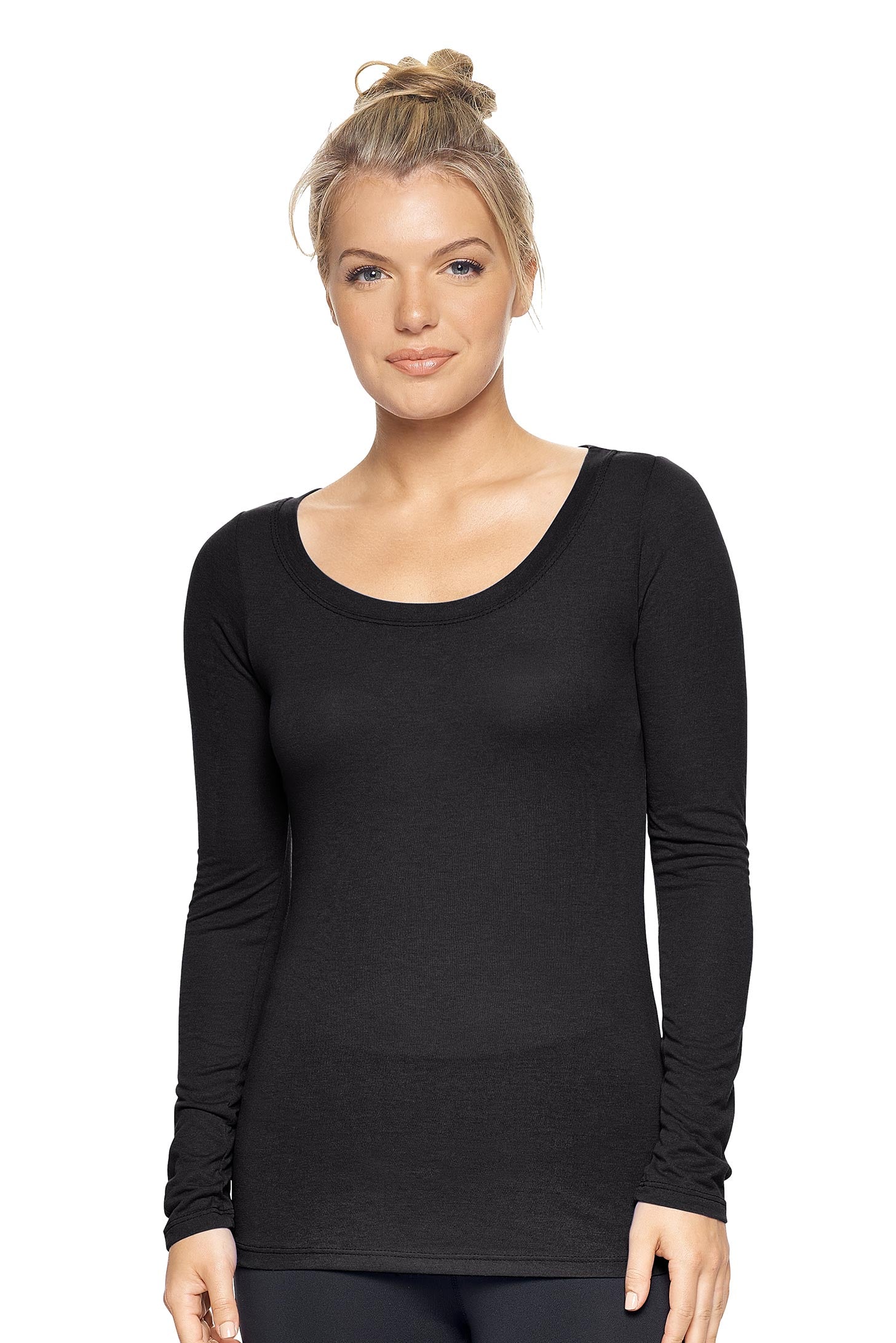 AB361🇺🇸 TriTec™ Long Sleeve Scoop Neck - Expert Brand #BLACK
