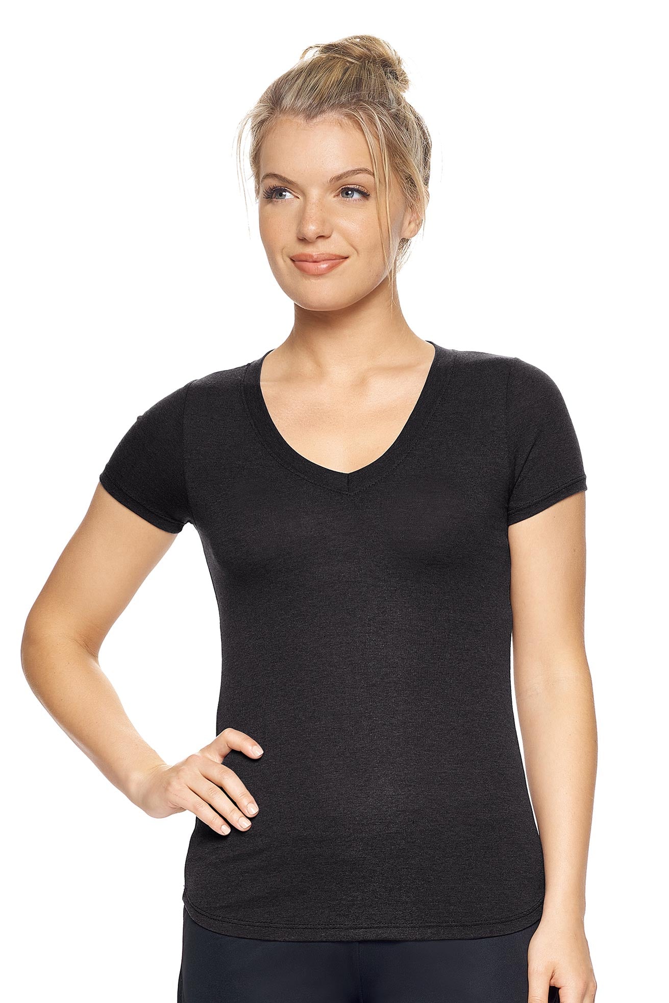 AB262🇺🇸 TriTec™ Deep V-Neck Tee - Expert Brand #BLACK