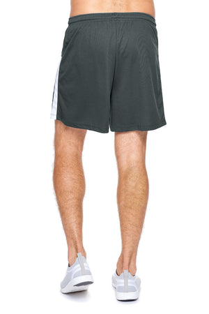 Expert Brand Wholesale Blanks Made in USA Men's Oxymesh™ Premium Shorts in graphite image 3#graphite