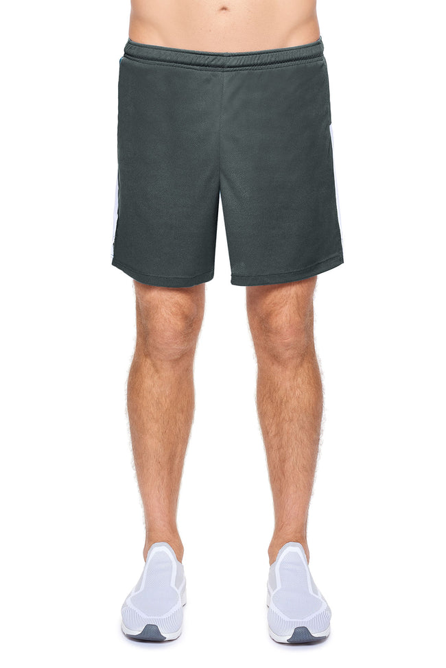 Expert Brand Wholesale Blanks Made in USA Men's Oxymesh™ Premium Shorts in graphite#graphite