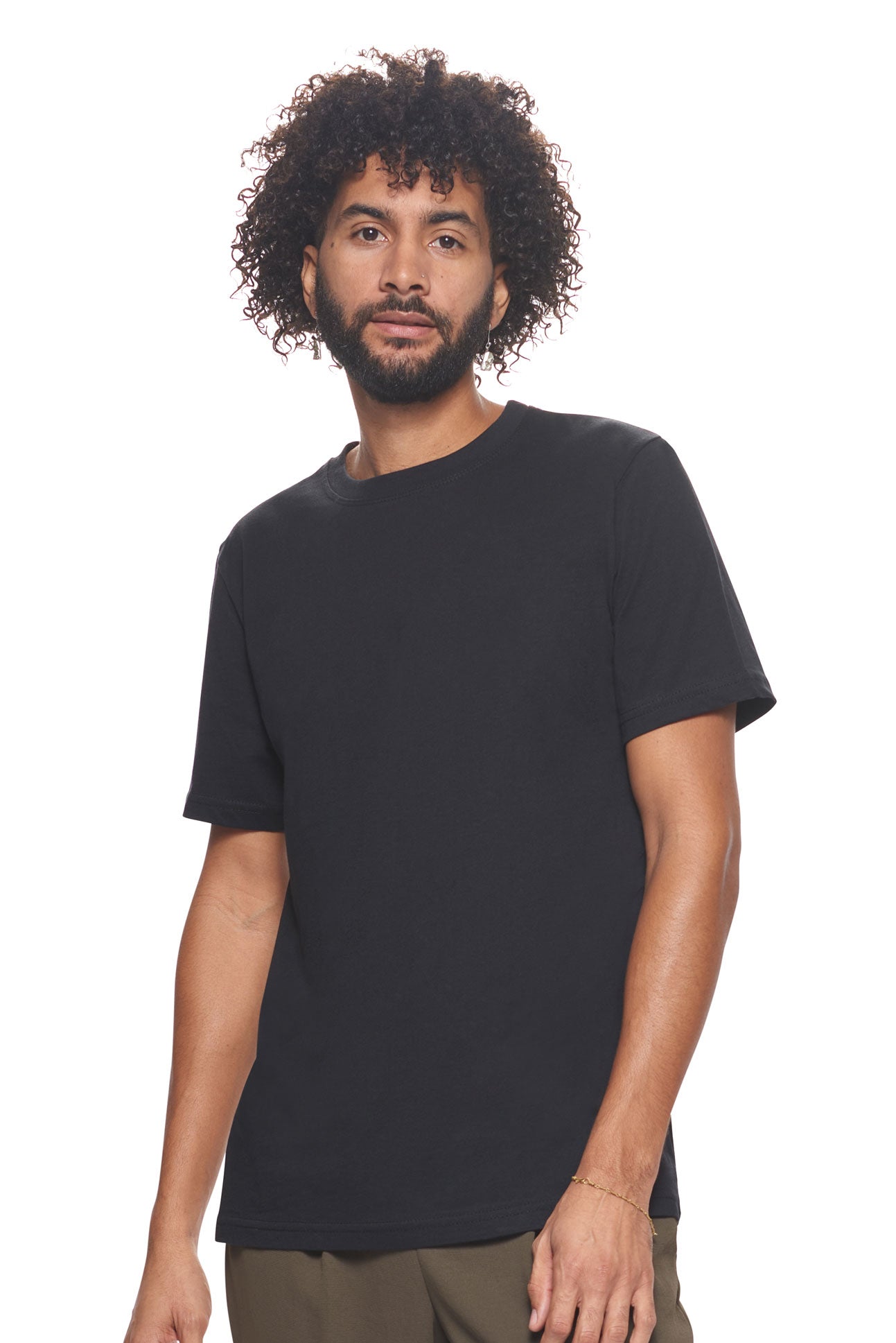 Expert Brand Wholesale Made in USA Organic Cotton Unisex Crewneck T-Shirt in Black Image 3#black
