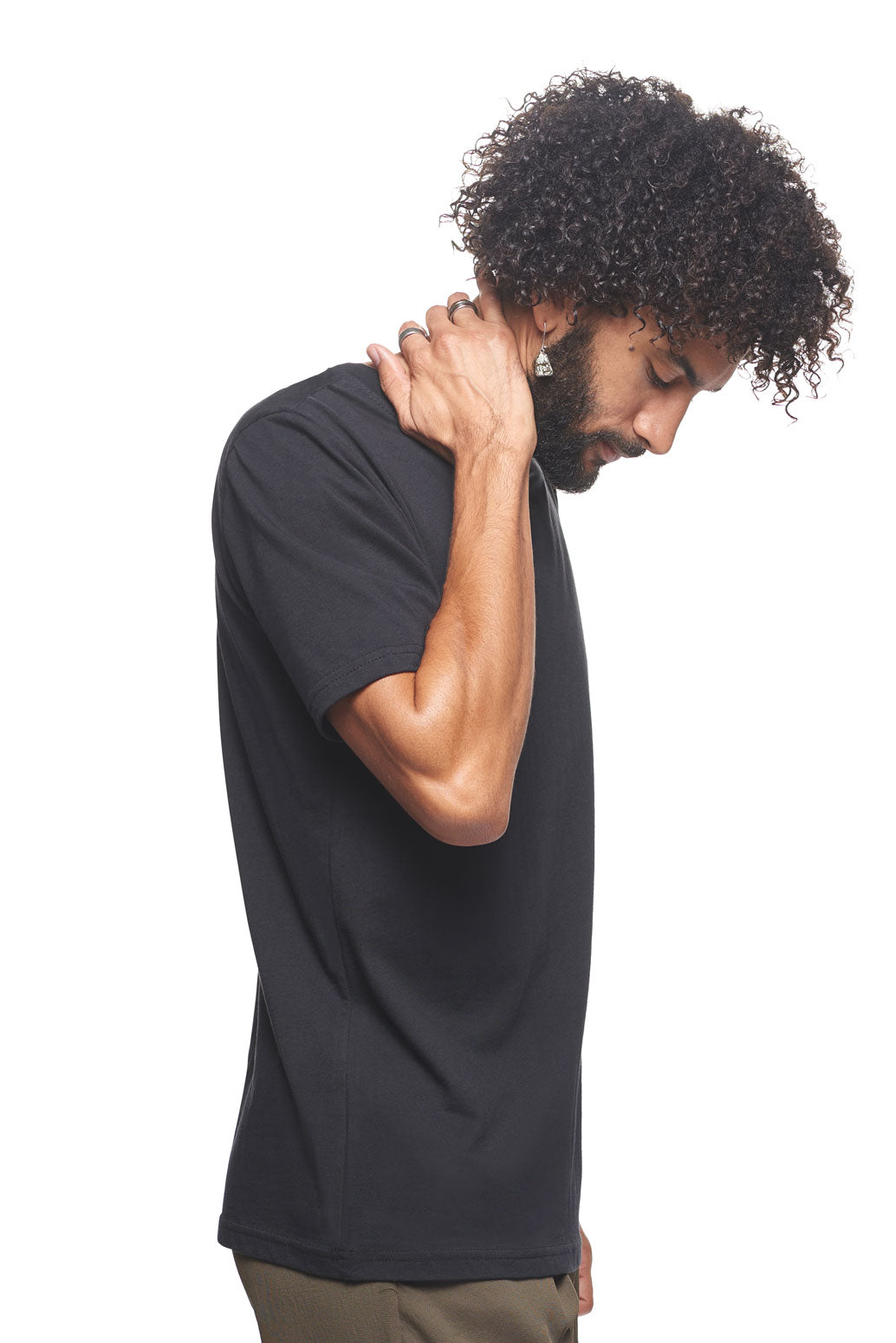 Expert Brand Wholesale Made in USA Organic Cotton Unisex Crewneck T-Shirt in Black Image 4#black
