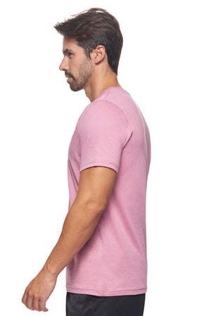Expert Brand Wholesale Made in USA Organic Cotton Unisex Crewneck T-Shirt in Himalayan Salt pink image 3#himalayan-salt