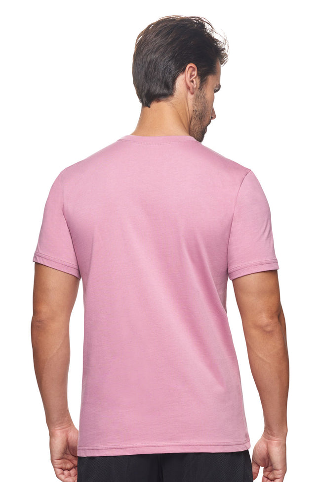 Expert Brand Wholesale Made in USA Organic Cotton Unisex Crewneck T-Shirt in Himalayan Salt pink image 4#himalayan-salt