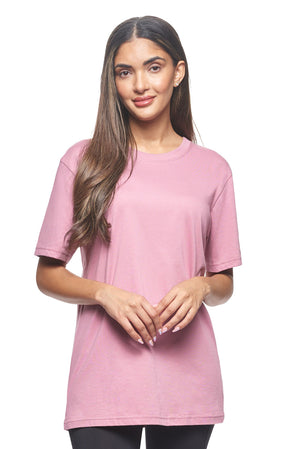 Expert Brand Wholesale Made in USA Organic Cotton Unisex Crewneck T-Shirt in Himalayan Salt pink#himalayan-salt