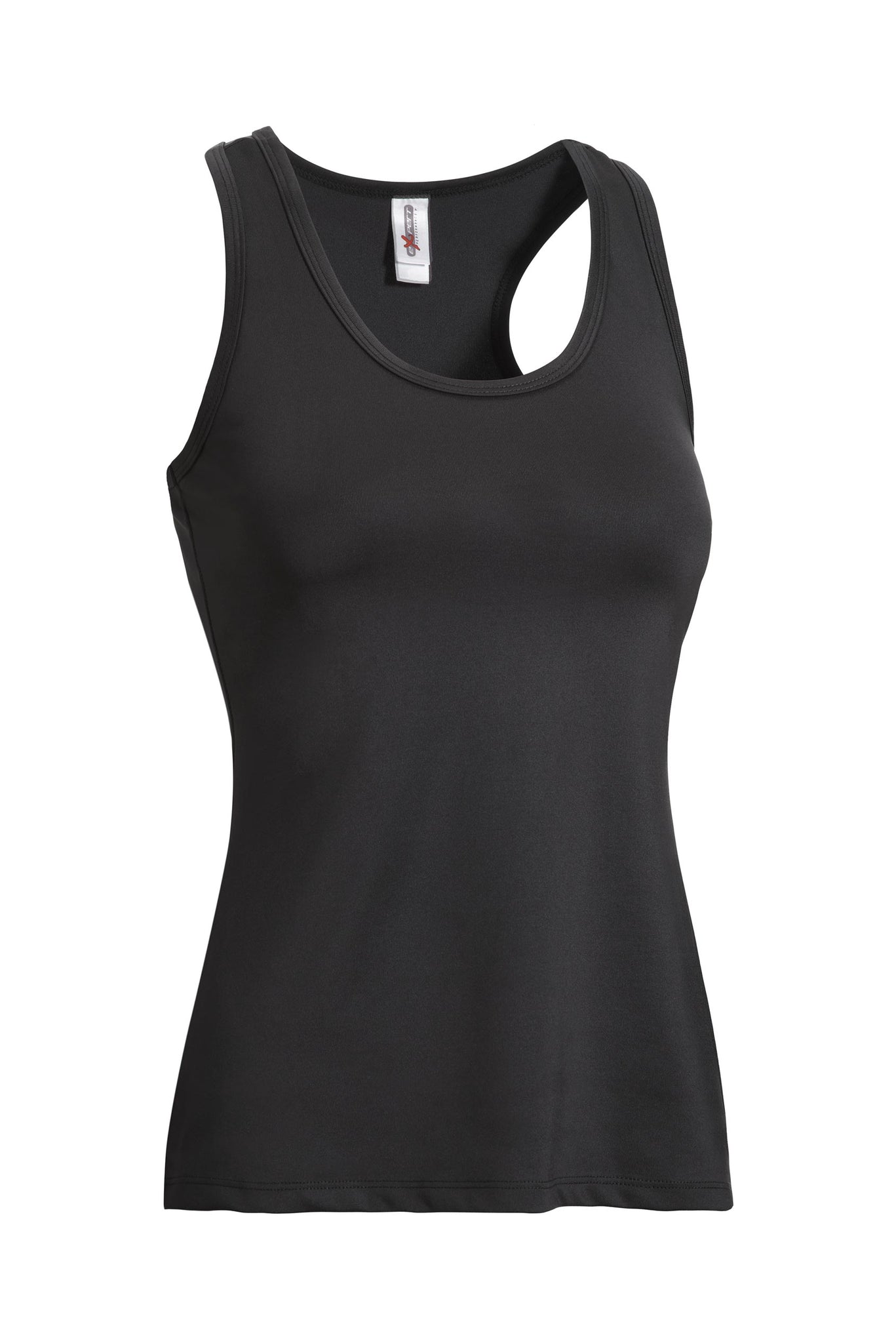 Expert Brand Wholesale Made in USA women's gym racerback tank in black#black