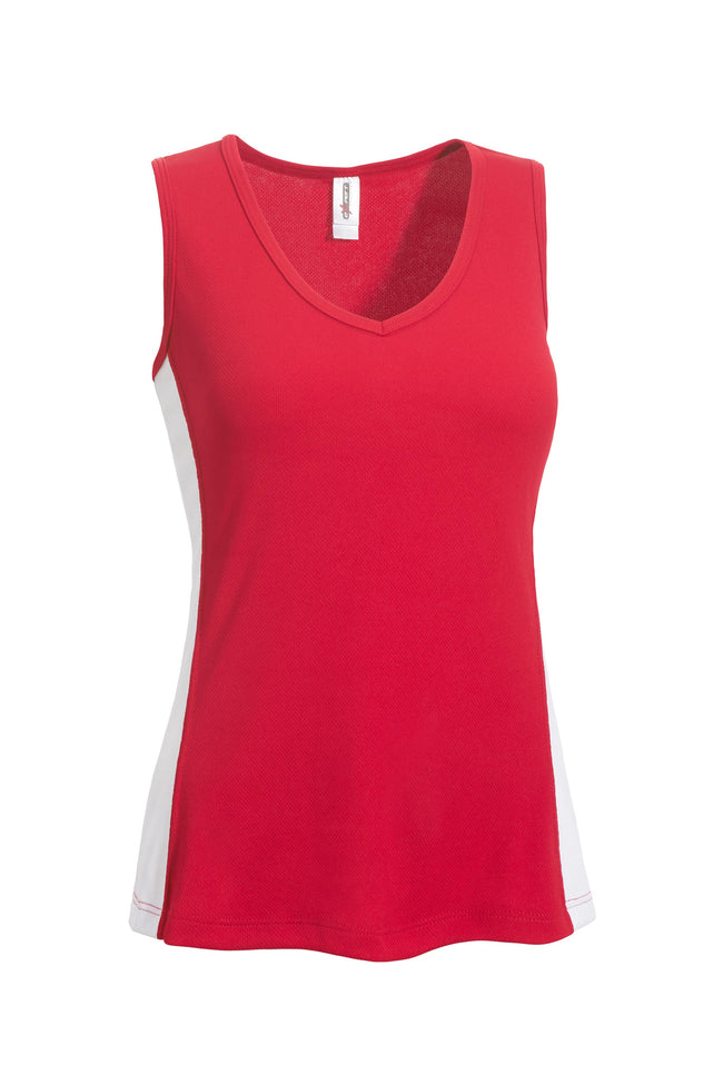 AJ215🇺🇸 Oxymesh™ V-Neck Colorblock Tank - Expert Brand