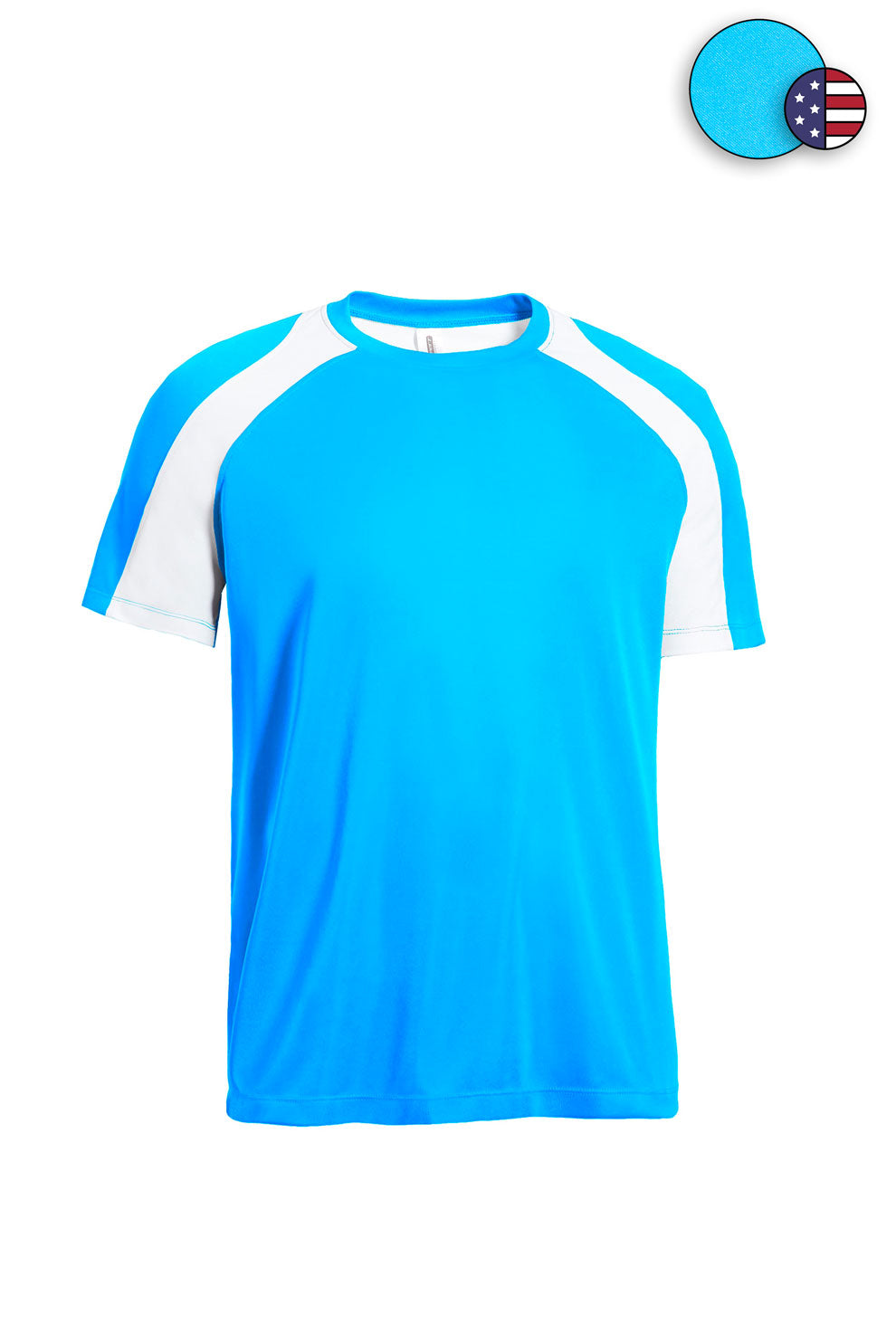 AI832 DriMax™ Freefall Raglan Colorblock Tee Expert Brand Wholesale safety blue image 2 #safety-blue