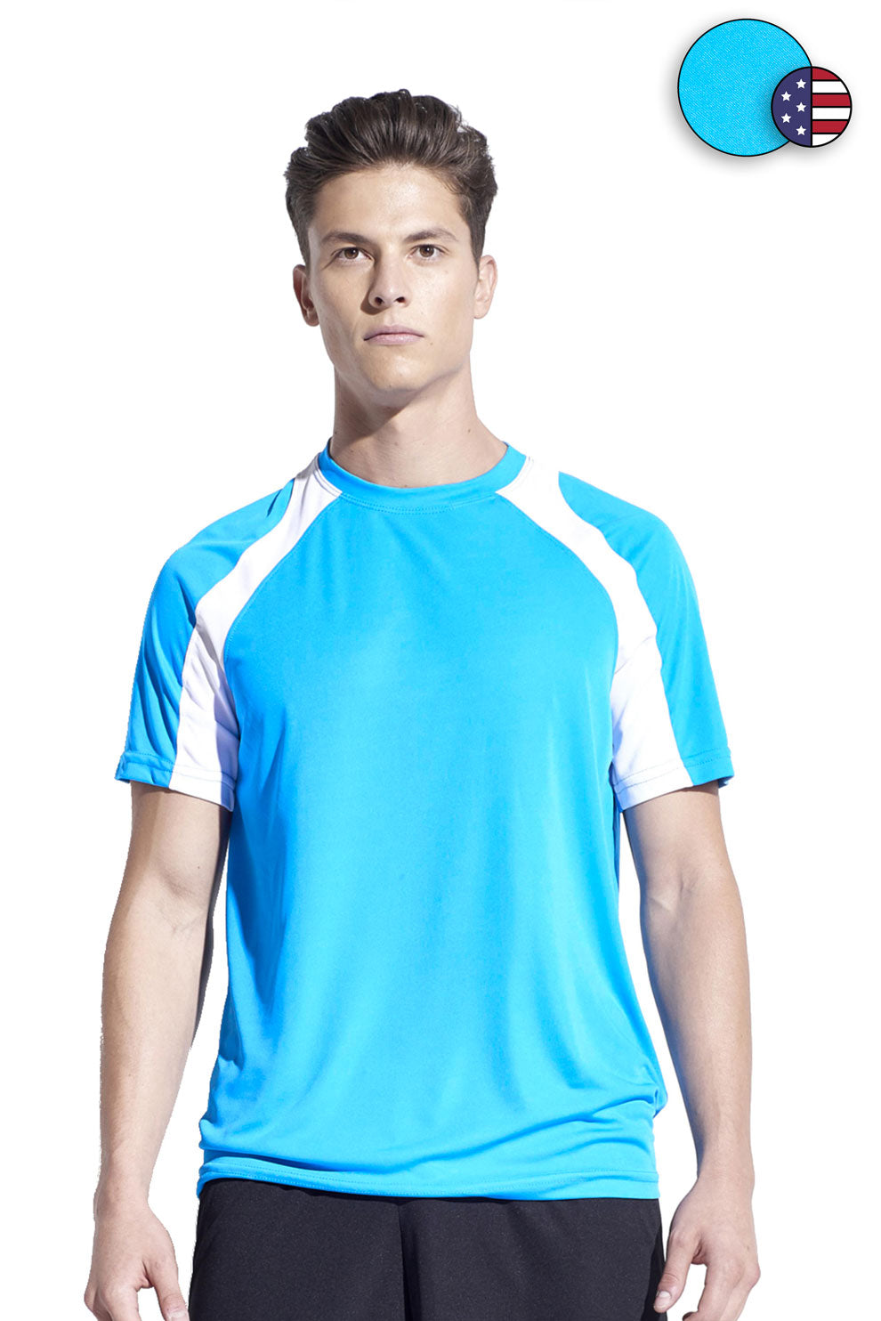 AI832🇺🇸 DriMax™ Freefall Raglan Colorblock Tee - Expert Brand#safety-blue