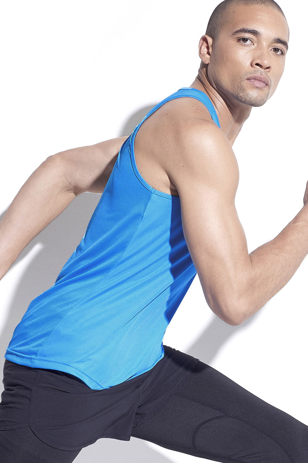 Expert Brand Wholesale Men's DriMax Tech Tank Made in USA safety blue image 2 #safety-blue
