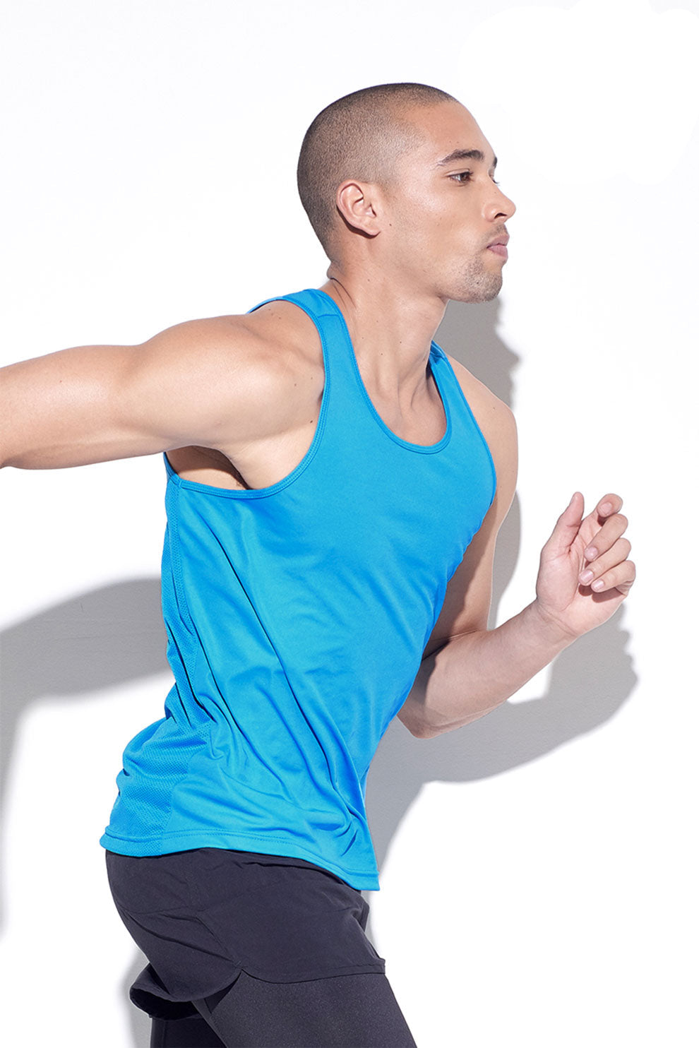 Expert Brand Wholesale Men's DriMax Tech Tank Made in USA safety blue #safety-blue