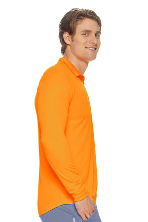 Expert Brand Wholesale Men's Drimax Quarter Zip in Safety Orange image 2#safety-orange