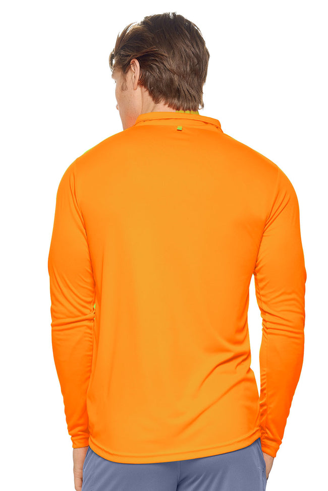 Expert Brand Wholesale Men's Drimax Quarter Zip in Safety Orange image 3#safety-orange