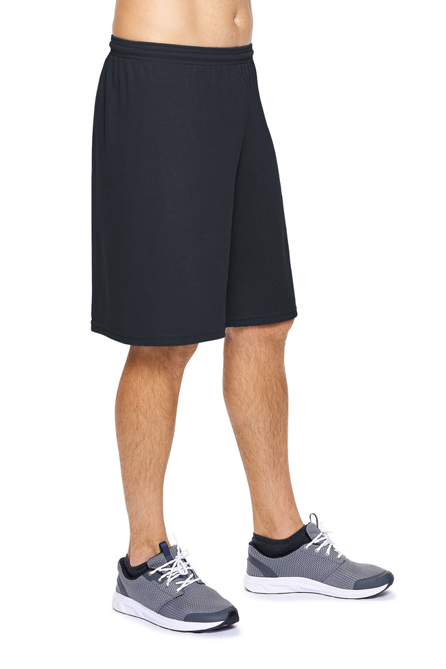 Expert Brand Wholesale Men's Fitness Shorts in Black Made in USA 2#black