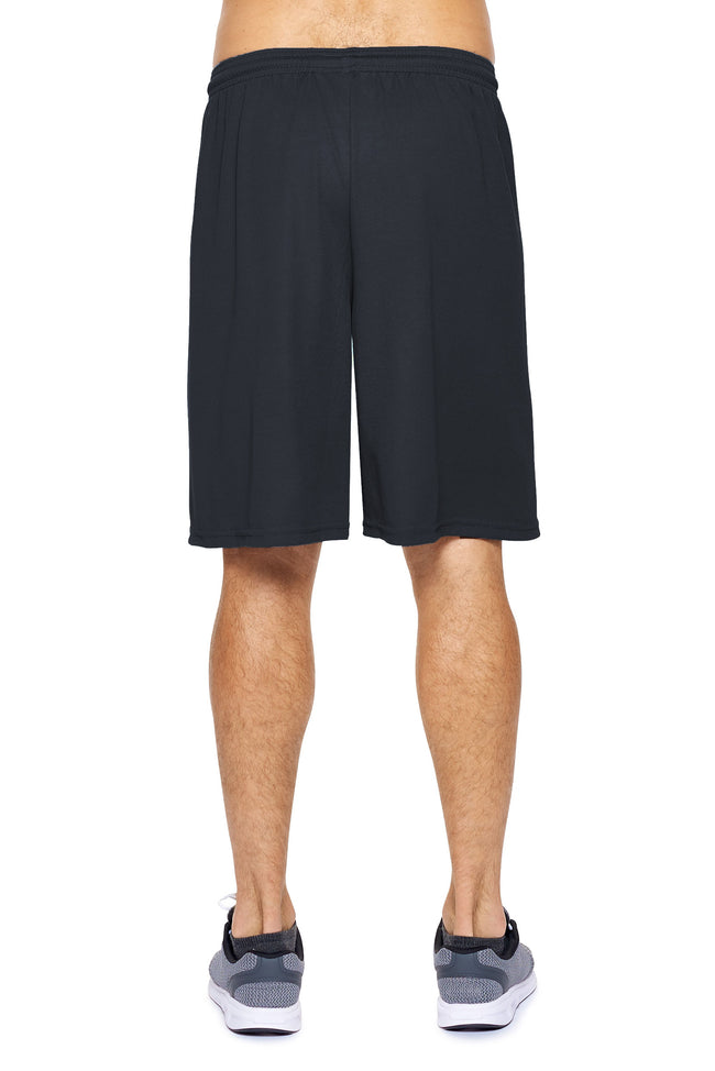 Expert Brand Wholesale Men's Fitness Shorts in Black Made in USA 3#black