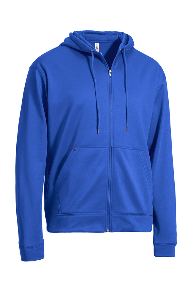 Expert Brand Wholesale Men's Unisex Fleece Tec Zip Up Hoodie in Royal#royal-blue