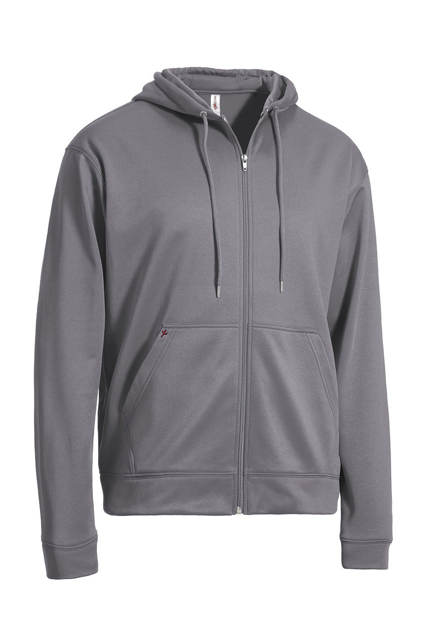 Expert Brand Wholesale Men's Unisex Fleece Tec Zip Up Hoodie in steel#steel